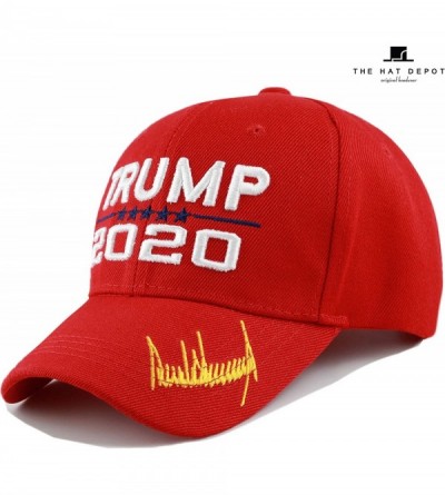 Baseball Caps Trump 2020 President Keep America Great Flag Cotton 3D Cap - 2020 Trump - Red - CR18ZASYOHO $12.42