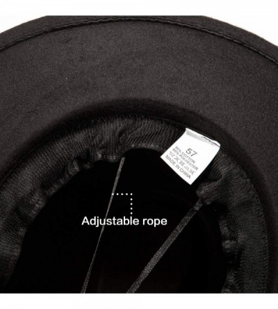 Fedoras Belt Fedora Hats for Women - Men Straw or Felt Hat Wide Brim Hat Women Sun Hat - CO192ZIT2R2 $28.62