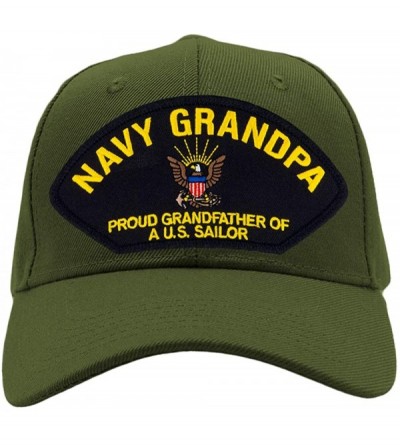Baseball Caps US Navy Grandpa - Proud Grandfather of a US Sailor Hat/Ballcap Adjustable One Size Fits Most - Olive Green - CR...