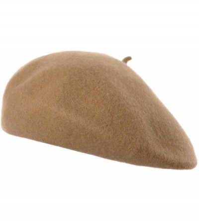 Berets Wool Beret Hat Warm Winter French Style KR9538 - Beige - CJ12O1DIA7W $42.91