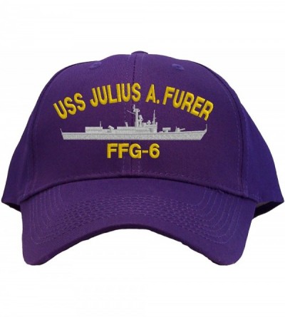 Baseball Caps USS Julius A. Furer FFG-6 Embroidered Pro Sport Baseball Cap - Purple - CS185UUL58Y $20.59