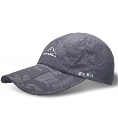 Sun Hats UPF50+ Protect Sun Hat Unisex Outdoor Quick Dry Collapsible Portable Cap - C-dark Grey - C7182KSLUU9 $10.56