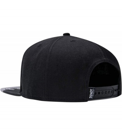 Baseball Caps Hat - Black and White Bendy Hat - Bendy Snapback Hats - Black - CK18NO6TGTX $41.45