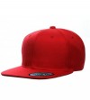 Baseball Caps Blank Solid Plain Flat Visor Snapback - Red - C012602X5CN $8.10