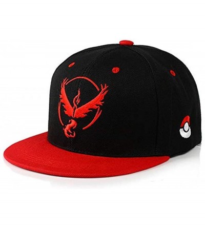 Baseball Caps Pokemon Go Valor Mystic Instinct Team Embroidered Snapback Caps - Valor - CY18SZOYZCS $12.10