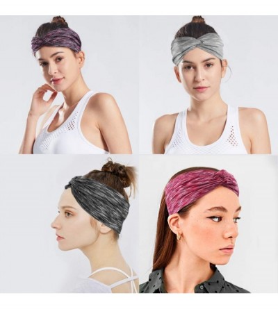 Headbands Women Headband Criss Cross Head Wrap Hair Band Stretchy Headwraps Yoga Running Sports Hairband for Women（6 pack） - ...