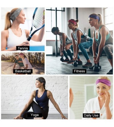 Headbands Women Headband Criss Cross Head Wrap Hair Band Stretchy Headwraps Yoga Running Sports Hairband for Women（6 pack） - ...
