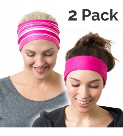 Headbands Yoga Headbands Women Men - Pink 2 Pack - CE12NA3S3OB $35.81
