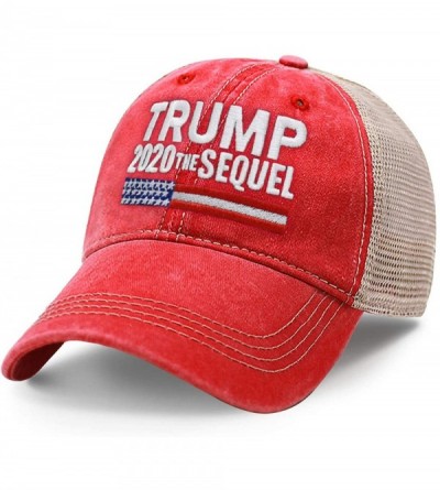 Baseball Caps Trump 2020 The Sequel Campaign Rally Embroidered US Trump MAGA Hat Baseball Trucker Cap TC101 - Tc101 Red - CK1...