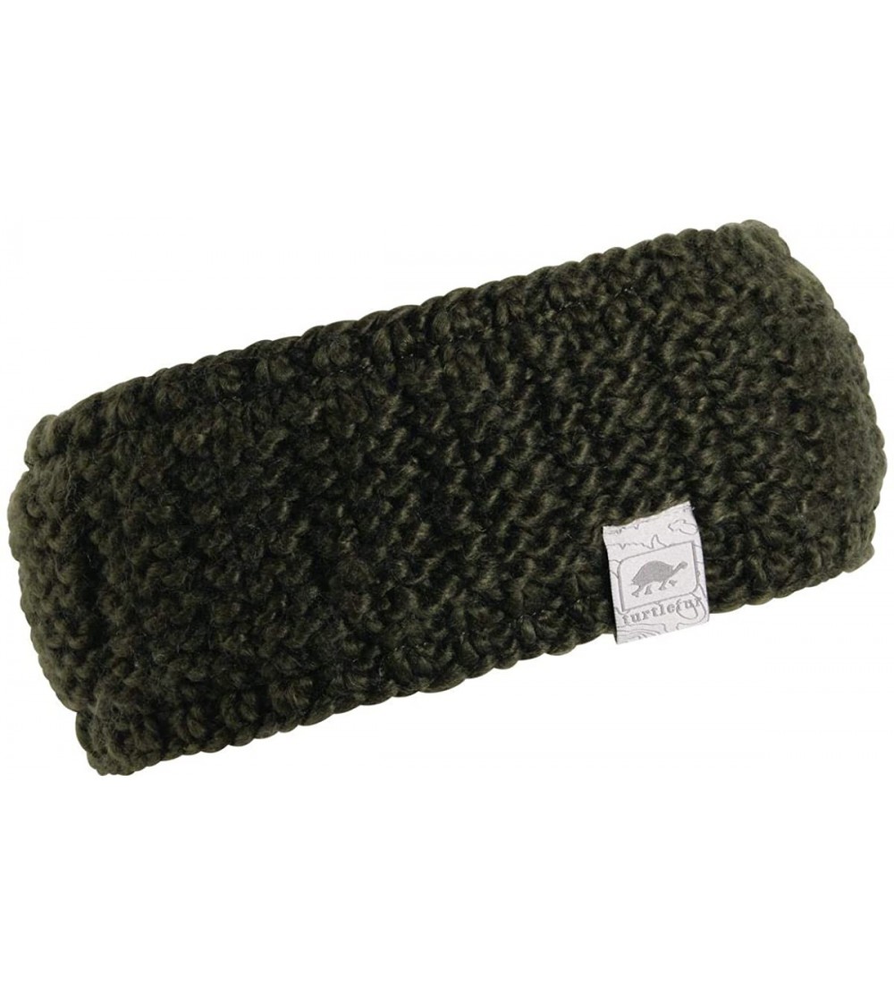 Cold Weather Headbands Women's Shay Fleece Lined Wide Knit Headband - Spruce - C818IGCOLMD $22.23