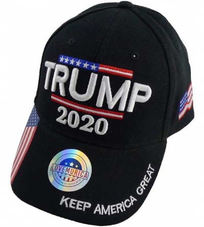 Baseball Caps Donald Trump 2020 Hat Keep America Great 3D Embroidery KAG MAGA Baseball Cap USA Flag - Black a - CN18WZ6DZU0 $...