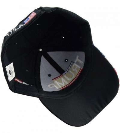 Baseball Caps Donald Trump 2020 Hat Keep America Great 3D Embroidery KAG MAGA Baseball Cap USA Flag - Black a - CN18WZ6DZU0 $...